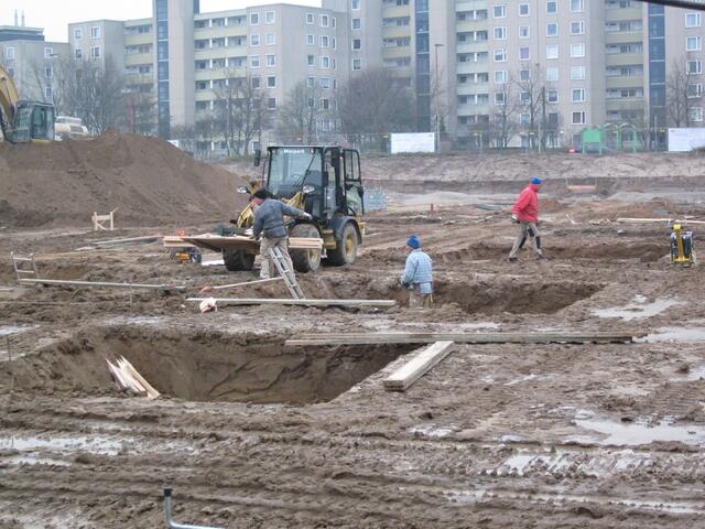 Arbeiten in den Gruben .....