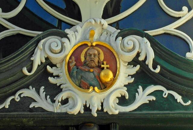 "Haus der Schiffergesellschaft": Detail des Rokokoportals