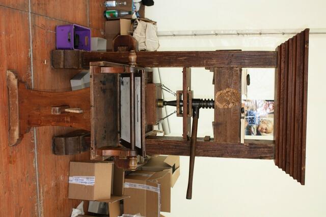 Druckerpresse beim Hessentag in Stadtallendorf
