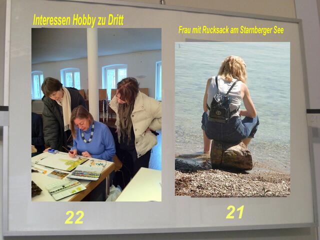 22 Interessen Hobby + 21 Rucksack am Strand - Foto-Ausstellung  zum Tag der Frau
