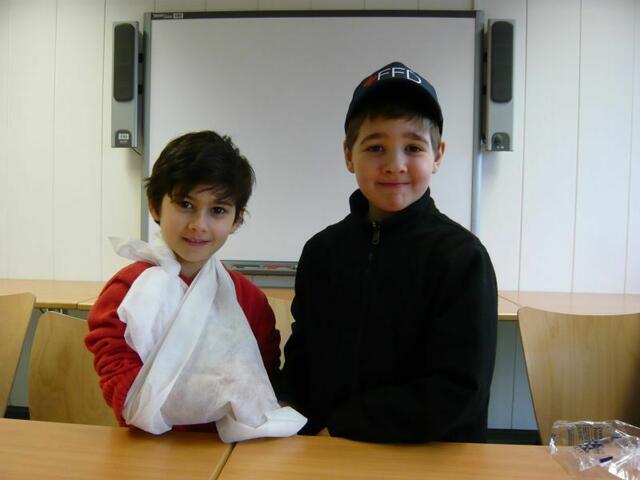 Die zweite Gruppe übte sich in Erster Hilfe