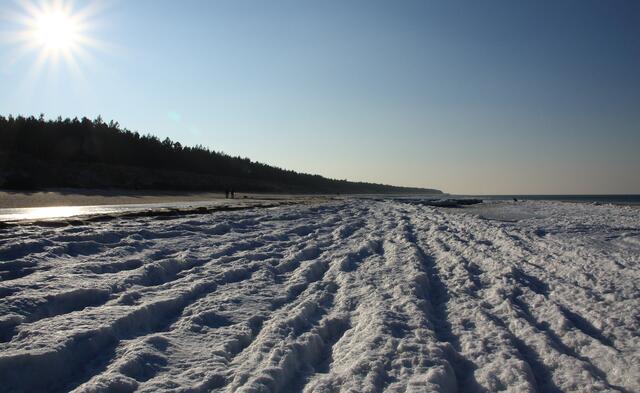 Einsamkeit am winterlichen Ostseestrand