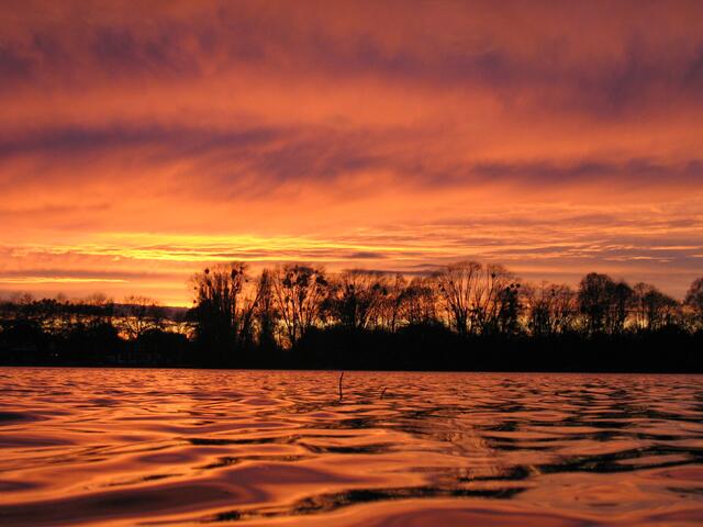 Gibts in der norddeutschen Tiefebene eigentlich Alpenglühen?