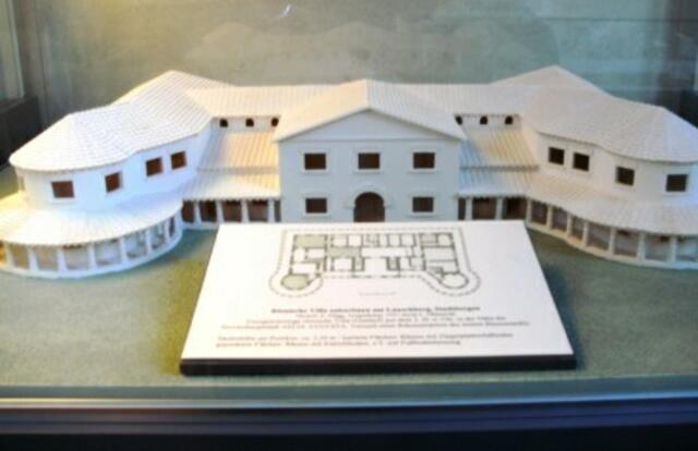 Modell der römischen Villa (suburbana) am Lauschberg - Augsburg/Stadtbergen