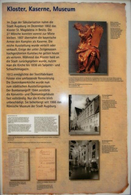 Schautafel zur Geschichte des Museums