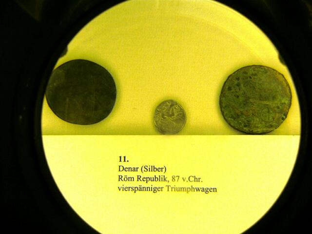 Römische Münzen (Silber-Denar) 17 v.Chr.