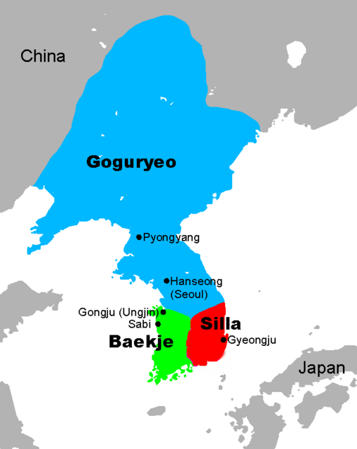 Königreich von Korea | Foto: http://de.academic.ru/pictures/dewiki/116/three_kingdoms_of_korea_map.png