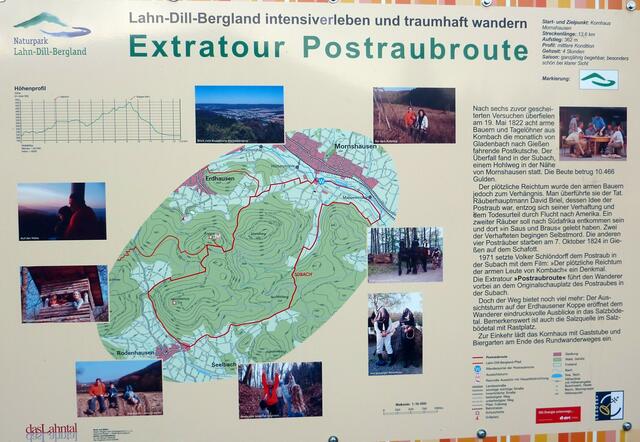 POSTRAUB-Subach-ROUTE. Mehr in Links des Artikels.