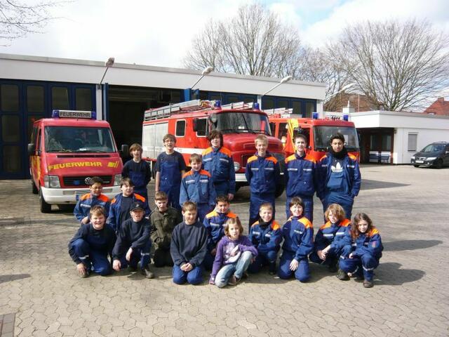 Die Kids der Jugendfeuerwehr Davenstedt