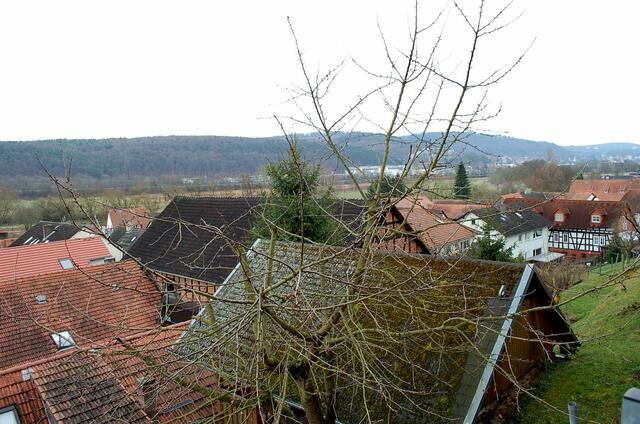 Blick in südliche Richtung zur Marburger Kernstadt