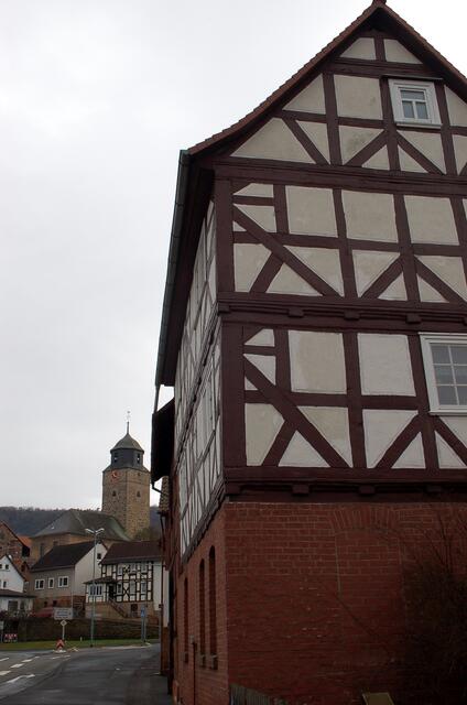 Fachwerk mit drei Hessenmännchen