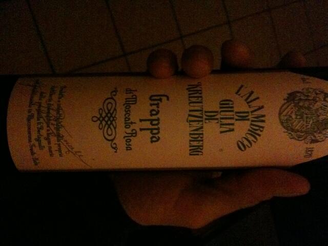 Und danach ein leckerer Moscato Grappa