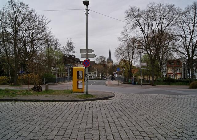Ein Blick vom Bahnhof aus in Richtung Stadtmitte