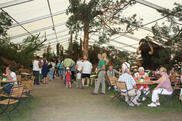 06.06. Der Rasen im "grünen Restaurant" hat stark gelitten.