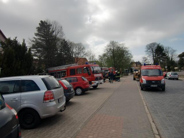 Die Bantelner Feuerwehr vor Ort
