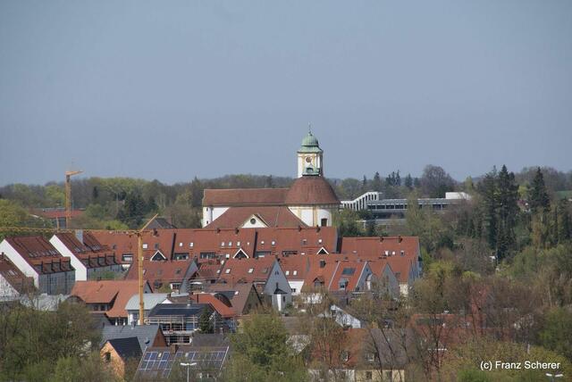 25 Jahre Gewerbegebiet Münchner Straße - Blick zur Wallfahrtskirche Unseres Herrn Ruhe