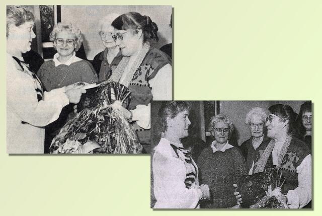 Es heißt Abschied nehmen und Elke Biermann dankt im Namen des Kirchenchores Ursula Gelin für die vielen gemeinsamen Jahre.