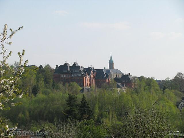 Zurück in Annaberg-Buchholz. Blick auf St. Annen.