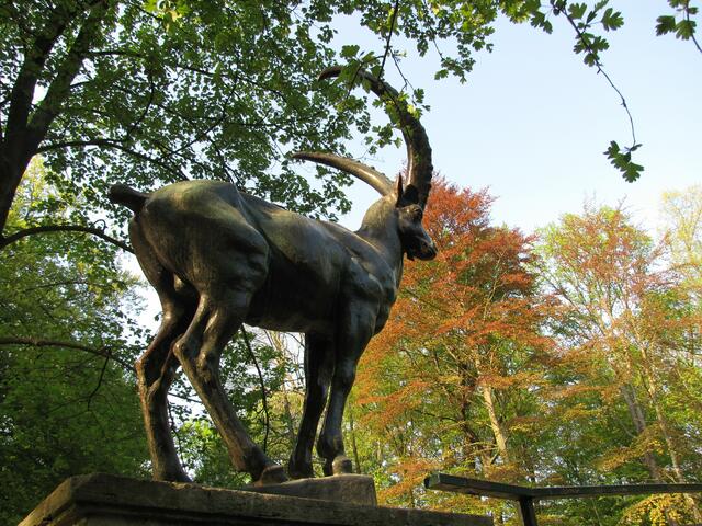 Ein starkes Tier, Steinbock am Teich. Von Ernst Gorsemann, 1936.