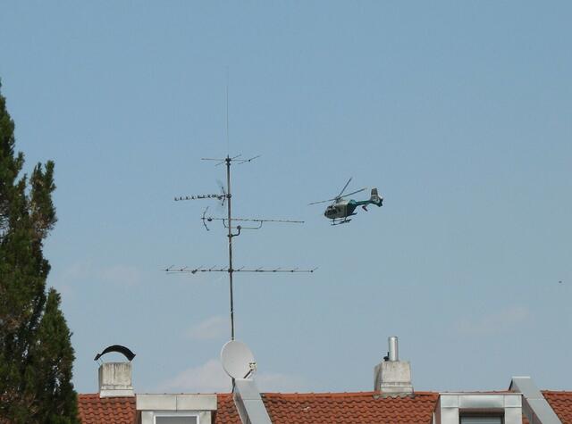 Auch ein Polizeihubschrauber im Tief(st)flug war hier...
