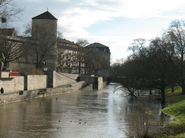 Die Reste von Hannovers Klein-Venedig. Am Hohen Ufer mit Beginenturm.
