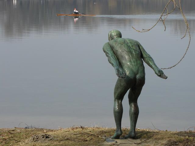 Der Schwimmer am Strandbad.