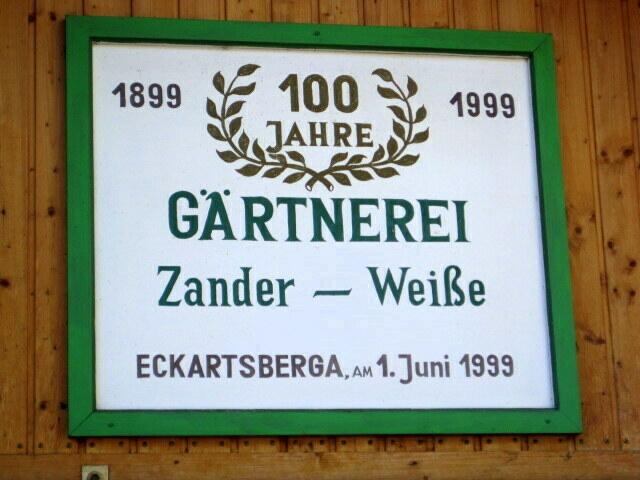 über 100 Jahre bestehende Gärtnerei Zander-Weiße
