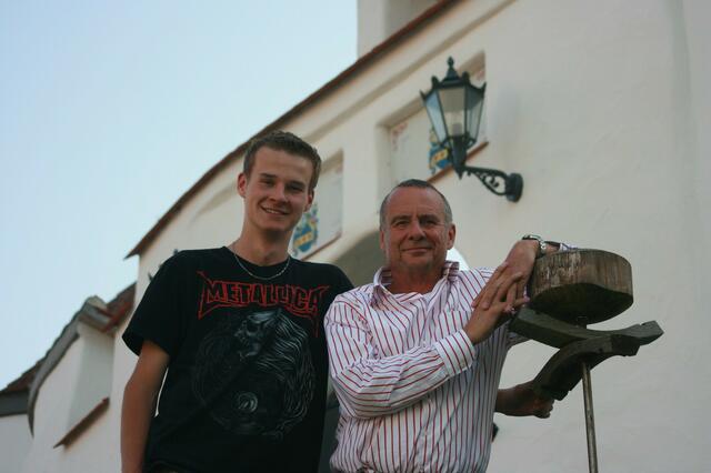 Ernst Prost mit seinem Sohn Benjamin