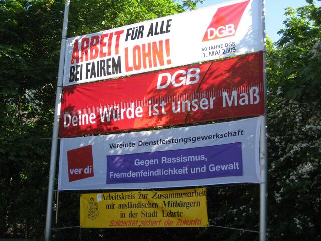 Bewegende Themen auf den Transparenten