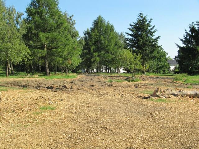 07.07.2010: Bis auf Hackschnitzel und zerfahrene Wege ist nicht mehr viel von der Ausstellung übrig.