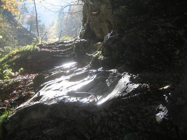 Steighilfen in der Garnitzenklamm
