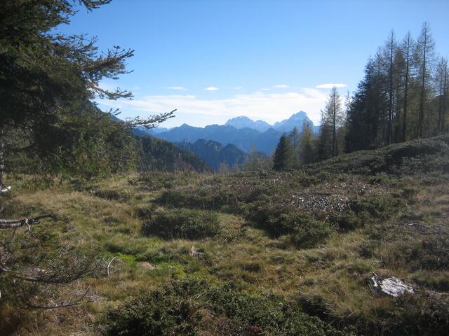 In der Nähe der Sonnenalpe, Blick nach Italien