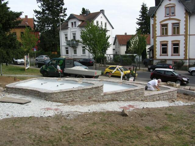 Arbeiten am Marienbrunnen