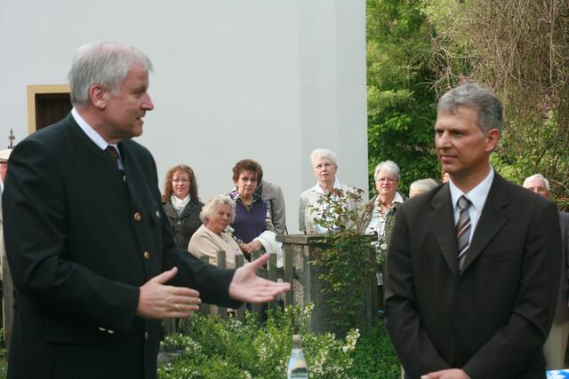 Horst Seehofer und Bürgermeister Robert Strobel
