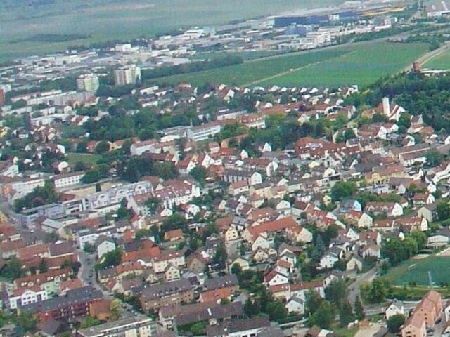 Gersthofen vom Osten aus gesehen