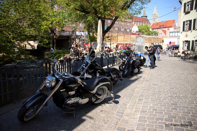 Ulm - Fischerviertel -  Alleine ist man selten in diesem malerischen Viertel