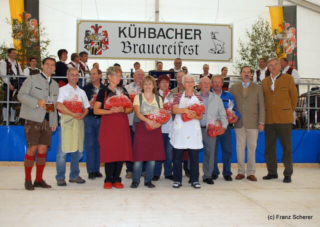 Brauereifest Kühbach 2011 - Ehrung der verdienten ehrenamtlichen Helfer und Mitarbeiter