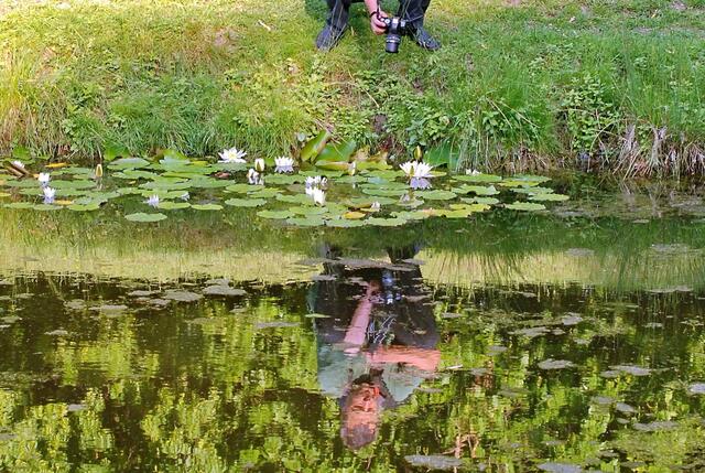 Steffen erwischt, als er 'seine' Feder fotografiert hat ...
