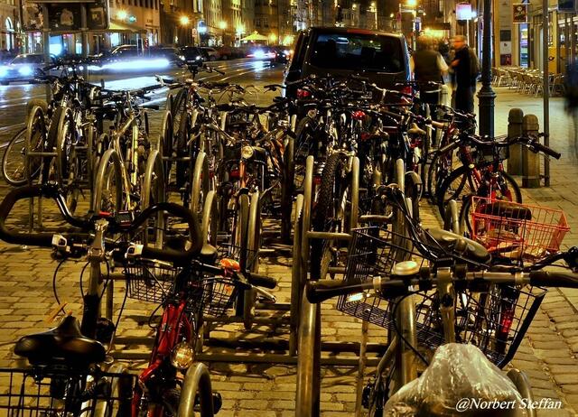 Sammelplatz für Fahrräder