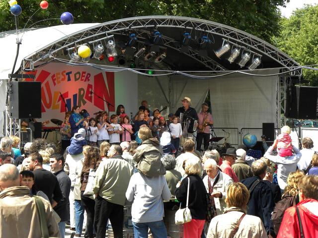 Die Kinder sangen mit Begeisterung.....