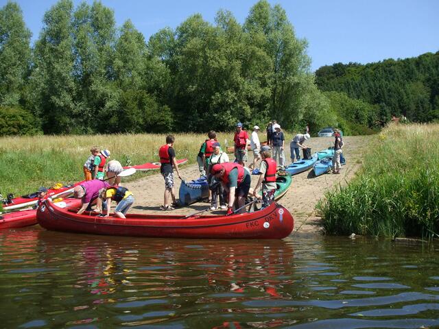 die ersten sind auf dem Wasser