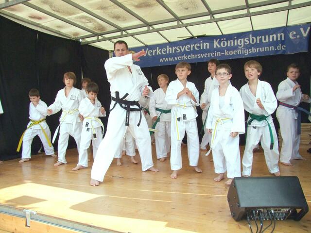 Michael Herrmann und seine Teakwondo-Truppe zeigen ihr Können ...