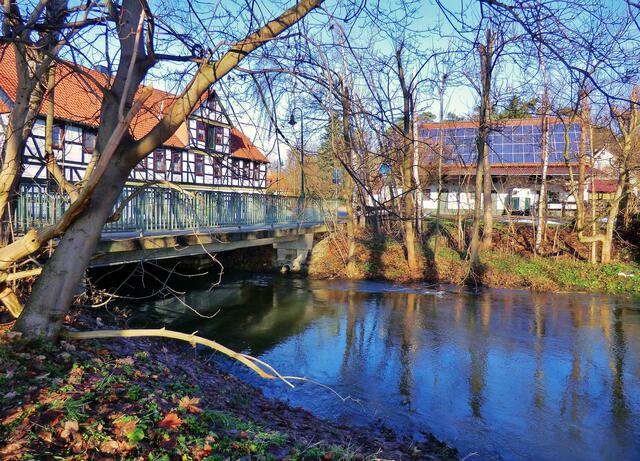 Berger Mühle am 10.1.11 mit hohen Wasserstand.