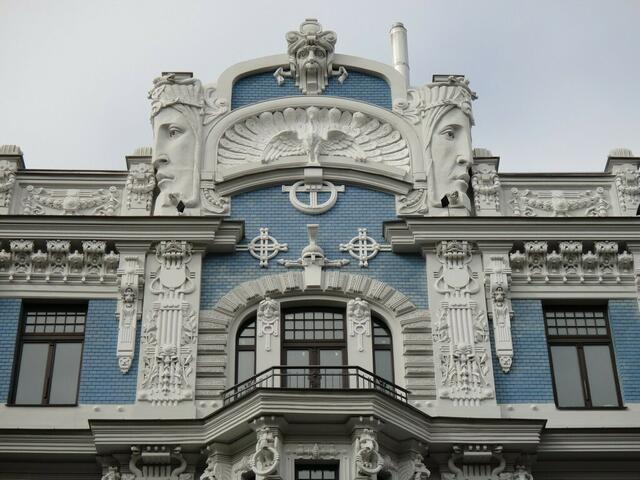 Riga ist berühmt für seine schönen Jugendstilhäuser.