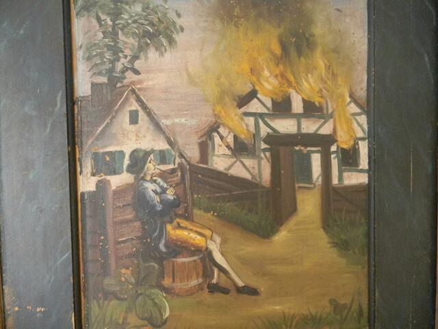 Zur Ergänzung noch interessante Malereien auf einem Wandschrank aus dem inneren der Blutenburg,