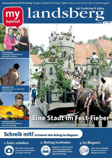 Jetzt neu: Das myheimat-Stadtmagazin landsberg 07/2011