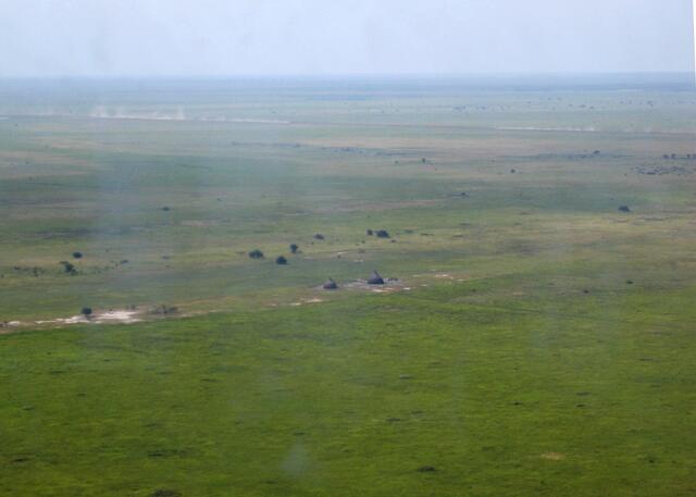 Die Hütten sind immer in der Nähe von Wasserstellen