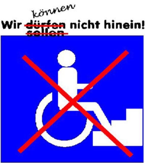 Leider immer wieder, wann wird es Barrierefrei für uns?