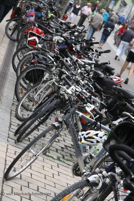Hunderte von Fahrrädern säumten die Burgauer Innenstadt
