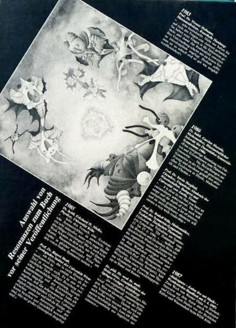 Umschlagrückseite von Werner Hahns Symmetrie-Buch mit Thomas BEECHTs Tusche-Zeichnung von 1985 - 25x25 cm. Siehe Abb. 688, 689 a-c, S. 284 ff. mehr dazu im Buch.